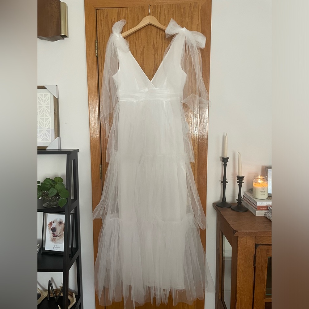 White Tulle Multilayer Dress ✨